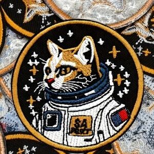 Astronaut Cat Embroidered Patch